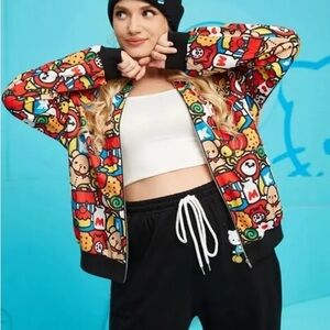 SHEIN X HELLO KITTY AOP JACKET PLUS SIZE 1X